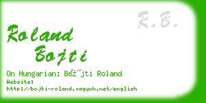 roland bojti business card